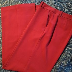 Body by Victoria red wide legged Slacks,  size 6